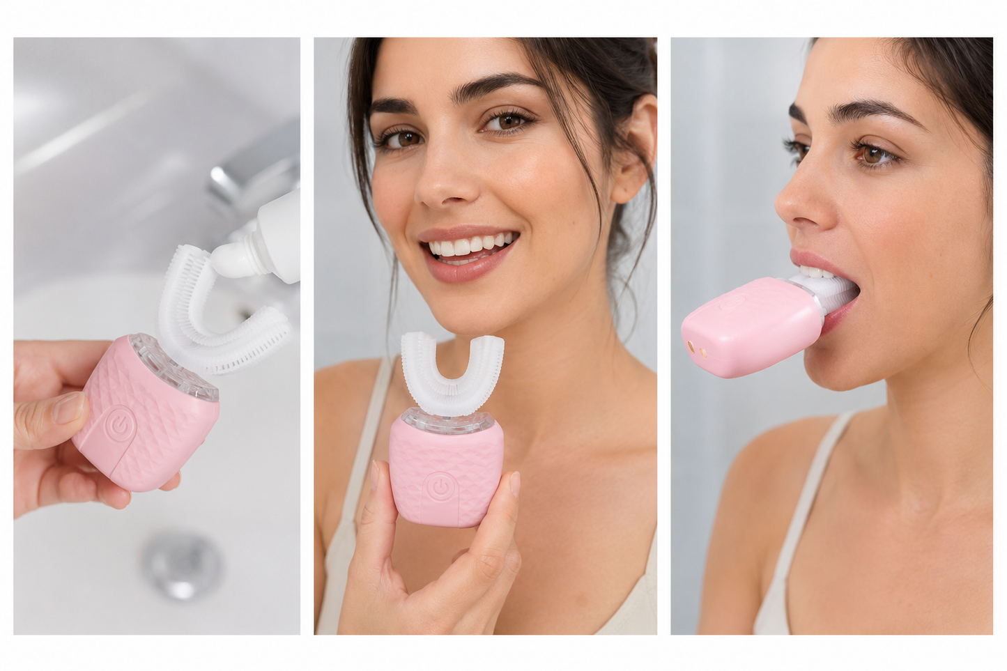 Electric Toothbrush for Adult Automatic USB Charge U-Shaped Toothbrush 360 Degrees Intelligent Rechargeable Toothbrus